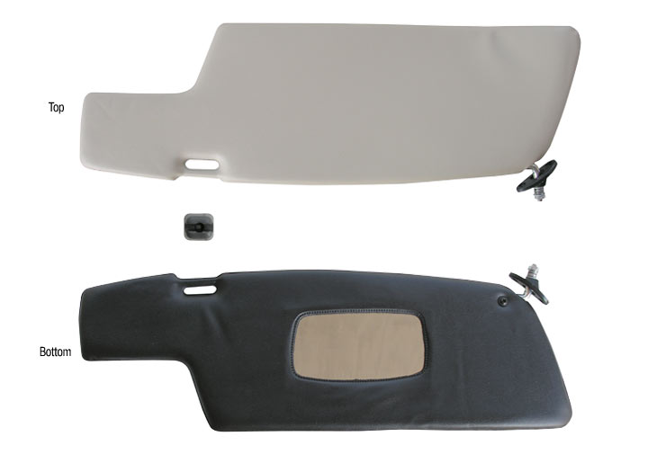 GREY STITCH FITS PORSCHE 911 912  2X SUN VISORS LEATHER COVERS ONLY