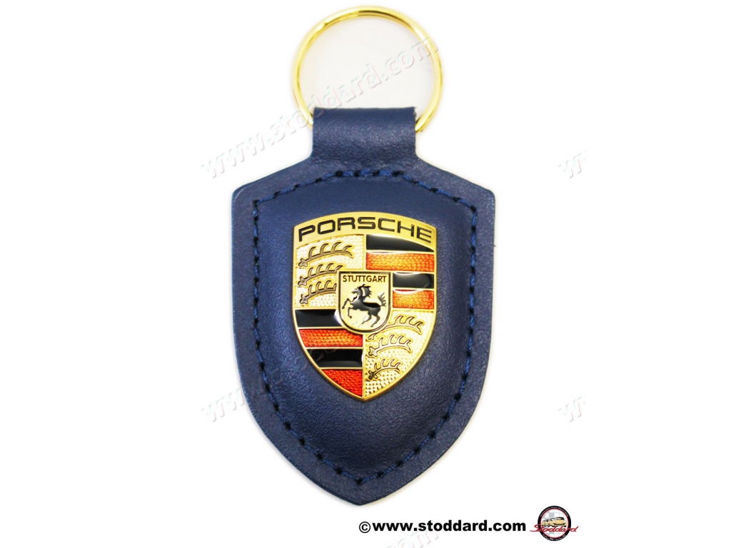 PCG044200001AJ Reutter Key Fob Case Pouch for Porsche 356 in black leather  PCG044200001AJ